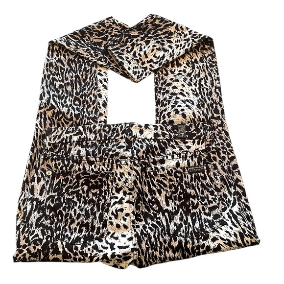 GIAMBATTISTA VALLI AND 7 FOR ALL MANKIND WHITE LEOPARD JEANS PANTS SZ 25 EUC - Picture 12 of 12